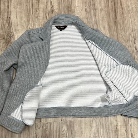 CiSono Classy Women’s Heather Gray Asymmetrical Zip Up Outwear Jacket XL - Picture 4 of 12